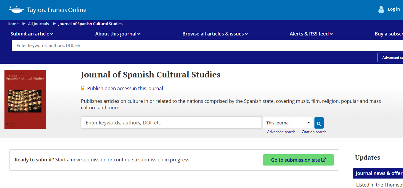 Journal of Spanish Cultural Studies