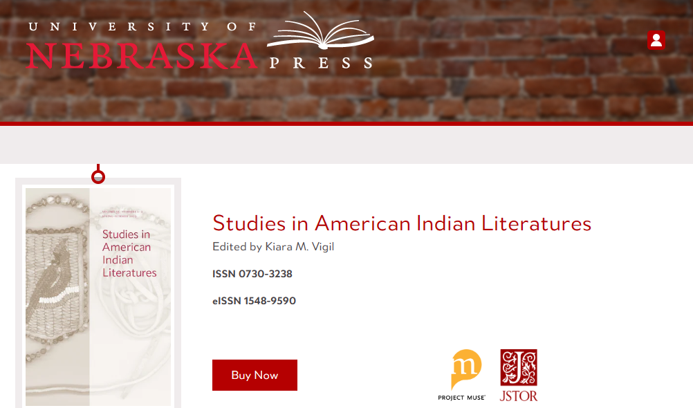 Studies in American Indian Literatures