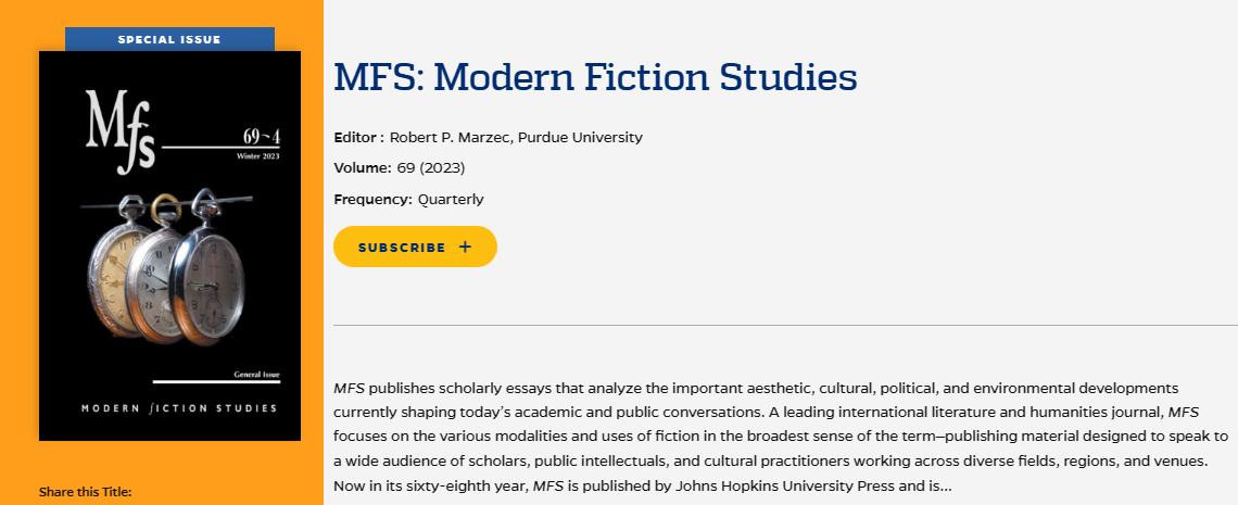 MFS-Modern Fiction Studies