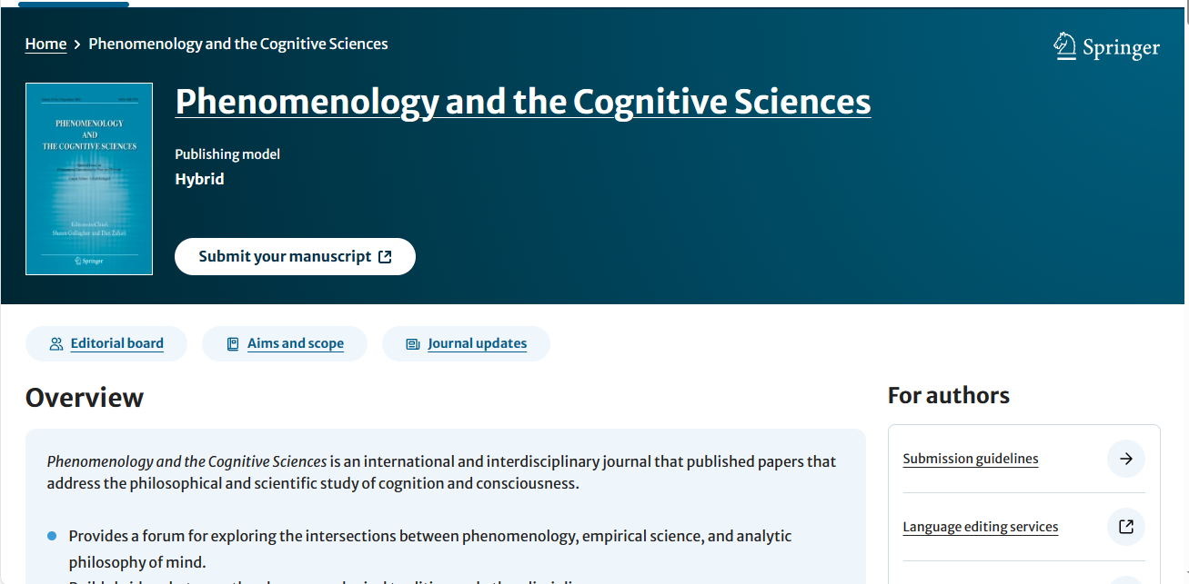 Phenomenology and The Cognitive Sciences