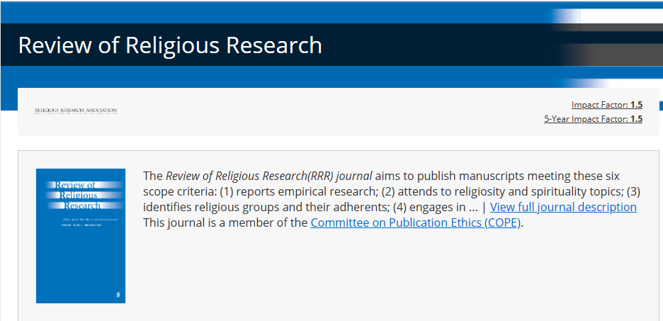 Review of Religious Research