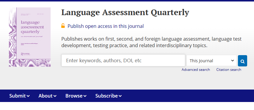 Language Assessment Quarterly