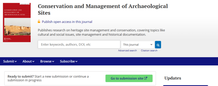 Conservation and Management of Archaeological Sites