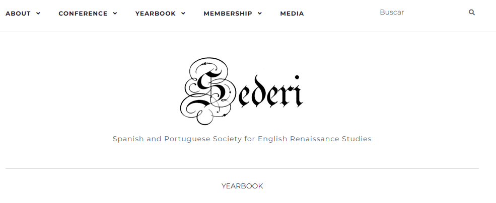 SEDERI-Yearbook of the Spanish and Portuguese Society for English Renaissance Studies