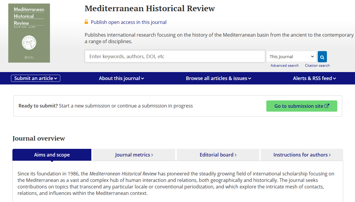 Mediterranean Historical Review