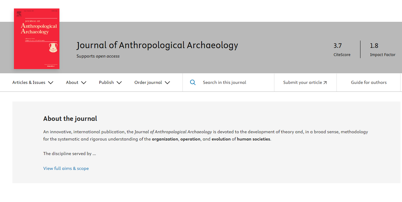 Journal of Anthropological Archaeology