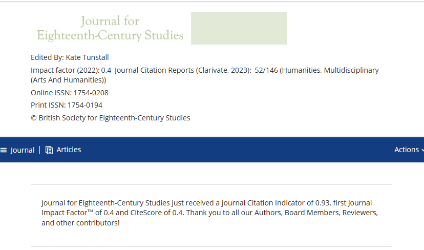 Journal for Eighteenth-Century Studies