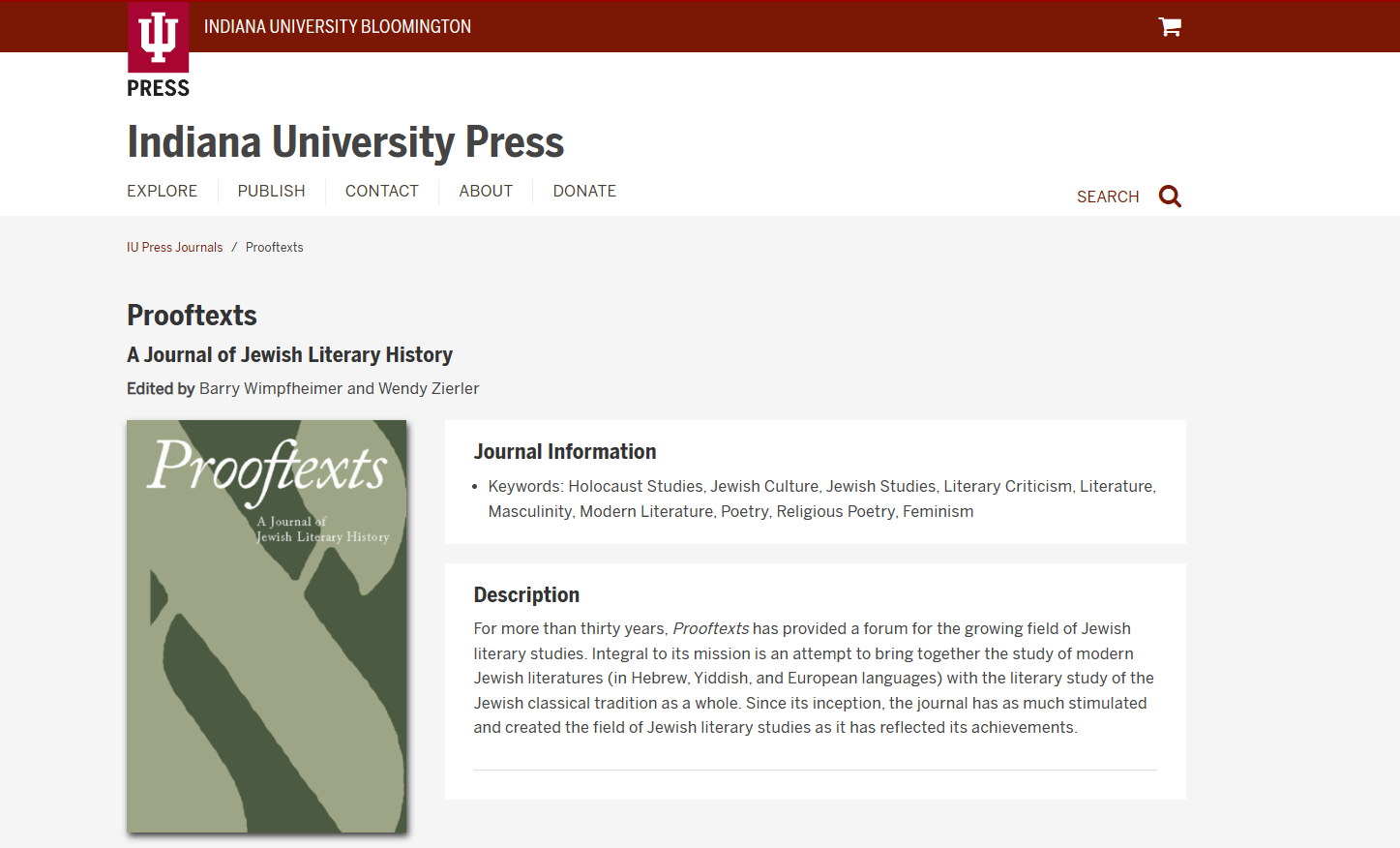 Prooftexts-A Journal of Jewish Literary History