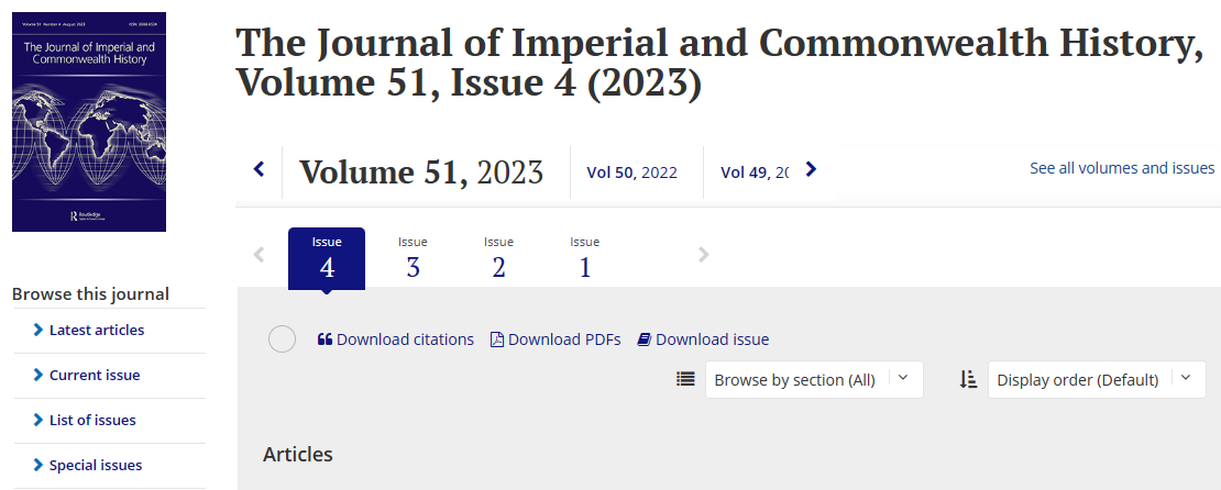 Journal of Imperial and Commonwealth History