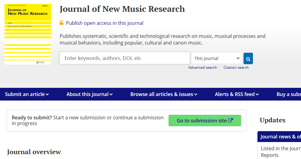 Journal of New Music Research