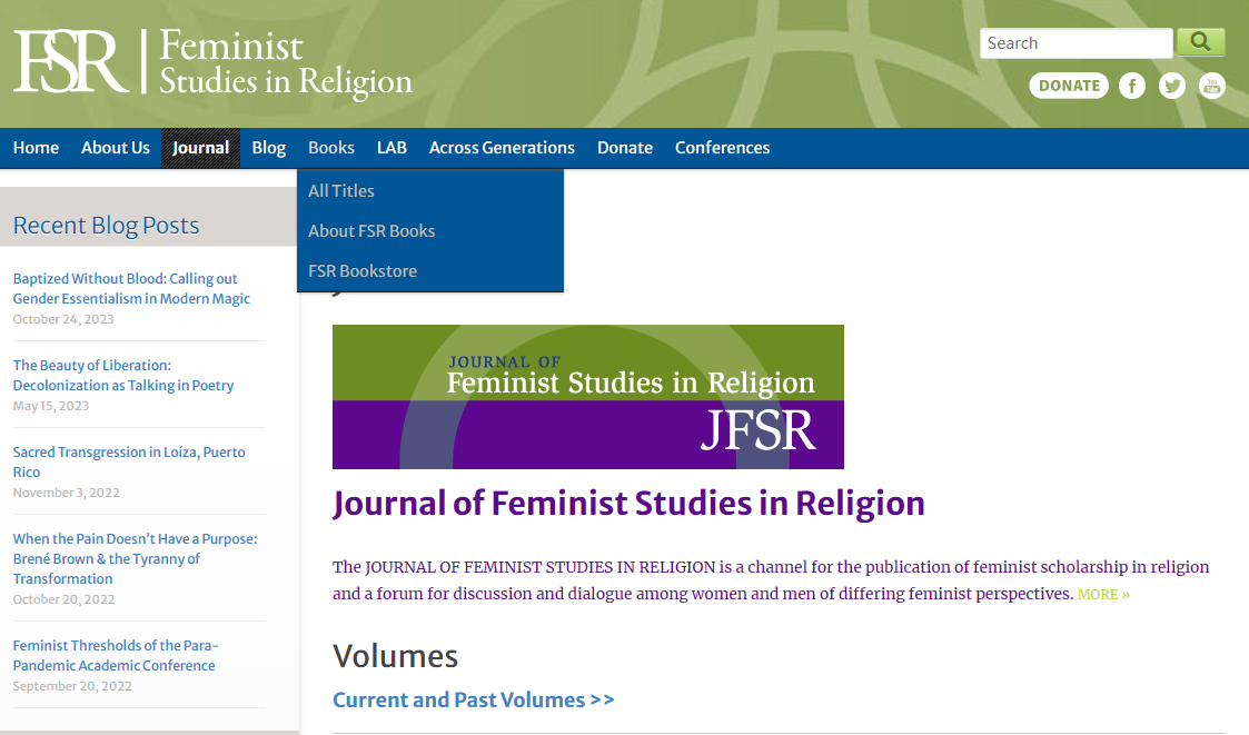 Journal of Feminist Studies in Religion