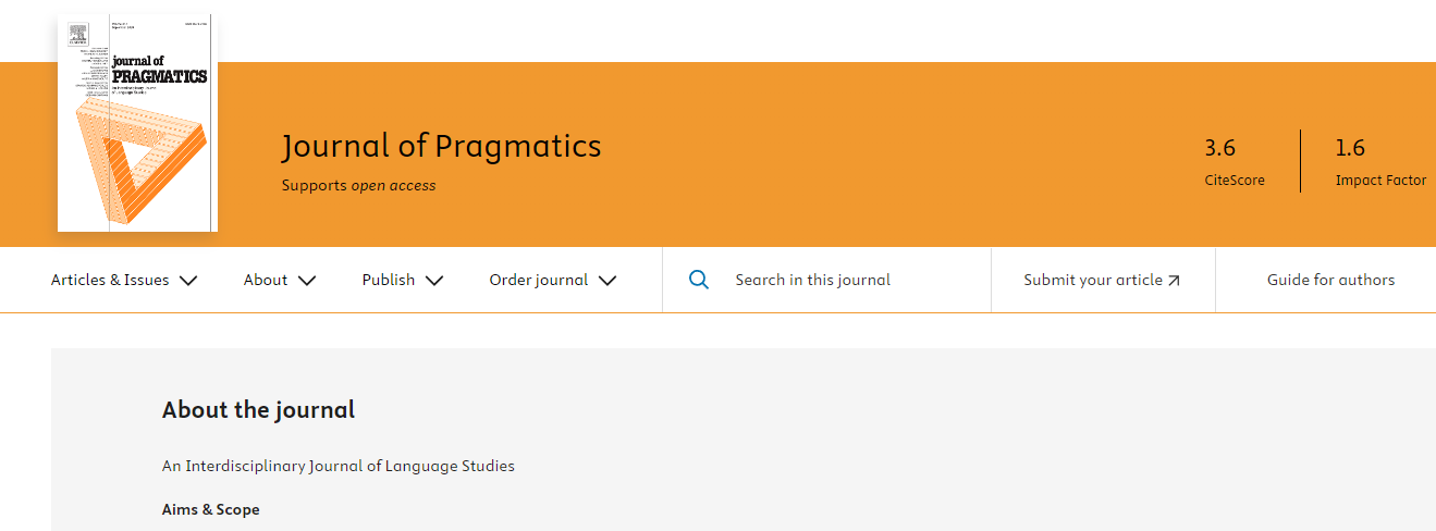 Journal of Pragmatics