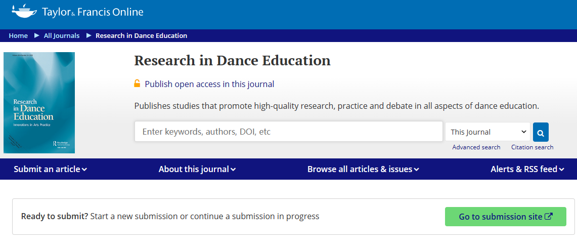 Research in Dance Education