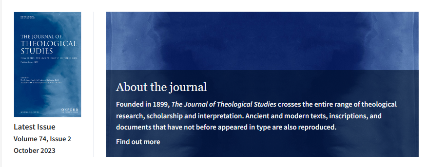 Journal of Theological Studies