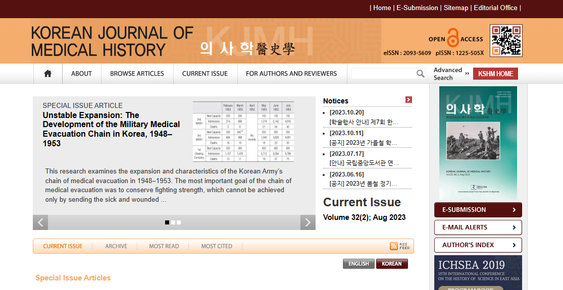Korean Journal of Medical History