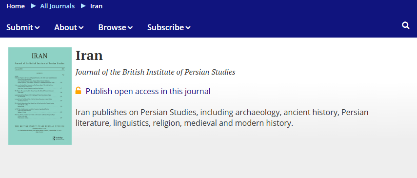 Iran-Journal of the British Institute of Persian Studies