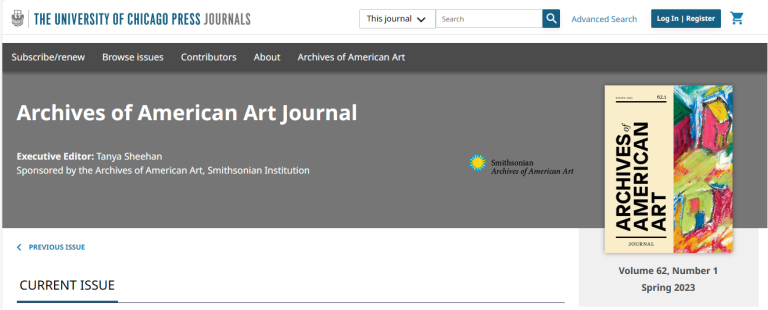 Archives of American Art Journal