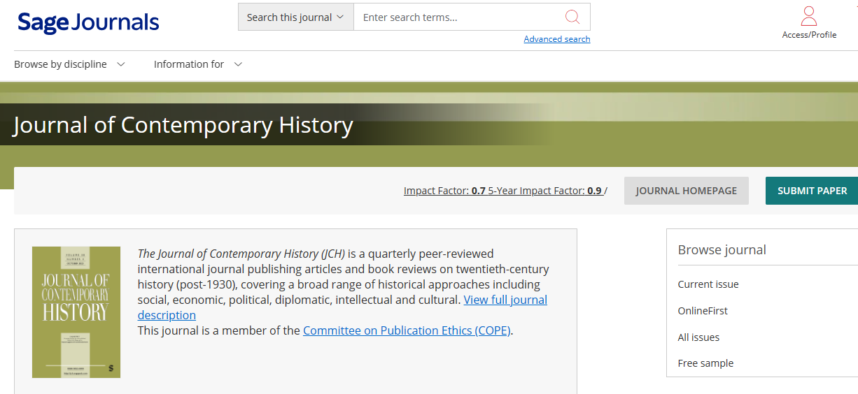 Journal of Contemporary History