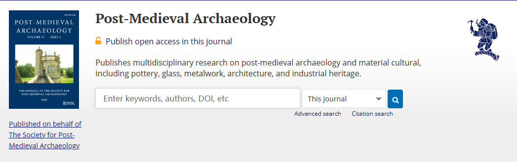 Post-Medieval Archaeology