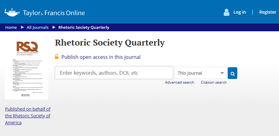 Rhetoric Society Quarterly