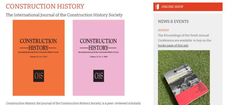 Construction History-International Journal of the Construction History Society
