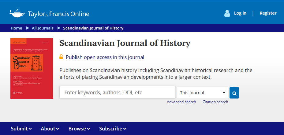 Scandinavian Journal of History
