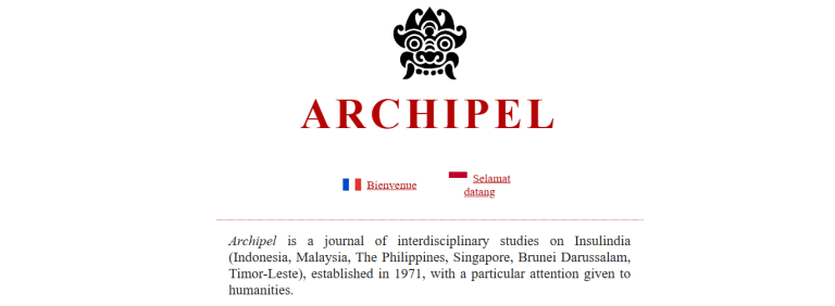 Archipel-Etudes Interdisciplinaires Sur Le Monde Insulindien