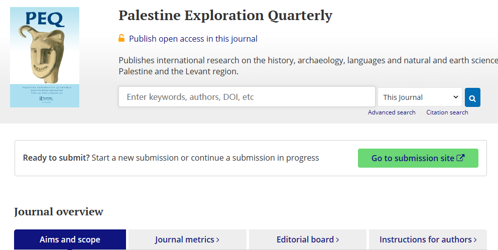 Palestine Exploration Quarterly