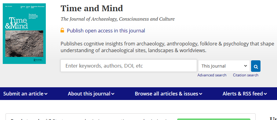 Time & Mind-The Journal of Archaeology Consciousness and Culture