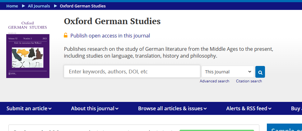 Oxford German Studies