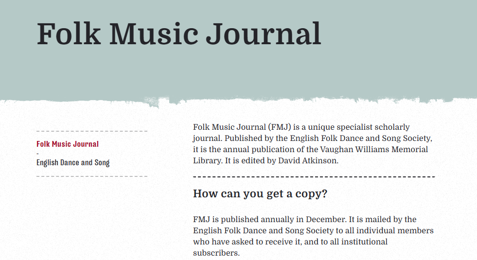 Folk Music Journal