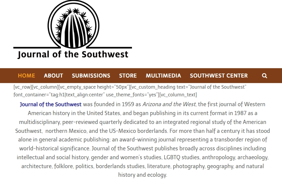 Journal of the Southwest