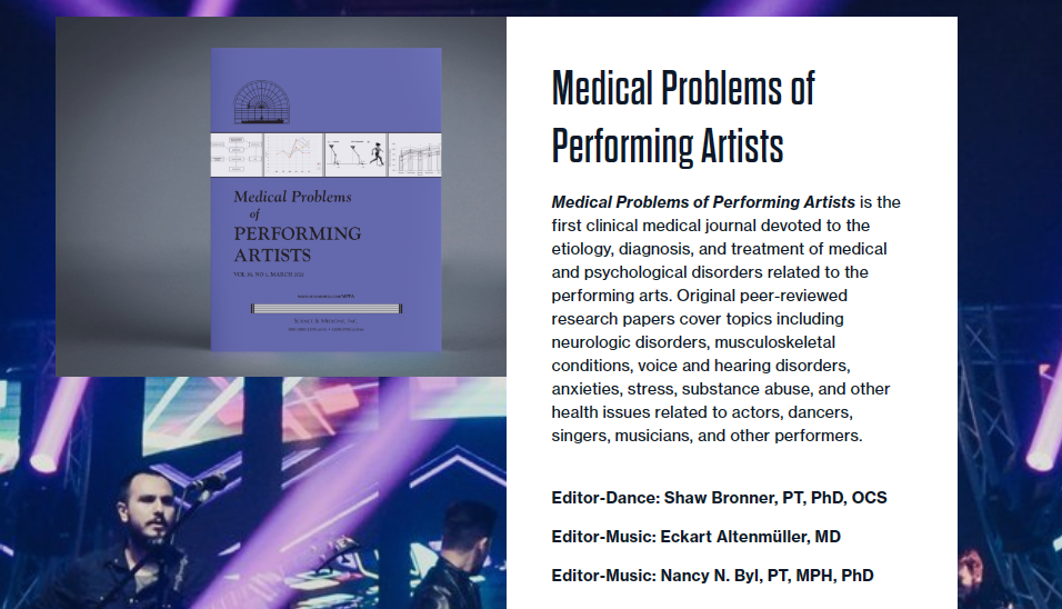 Medical Problems of Performing Artists