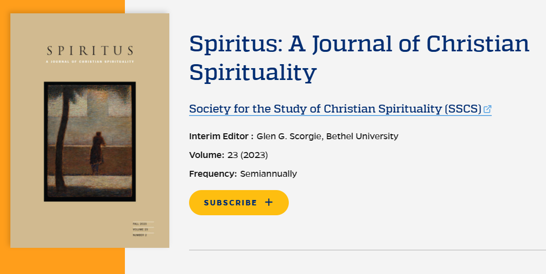 Spiritus-A Journal of Christian Spirituality