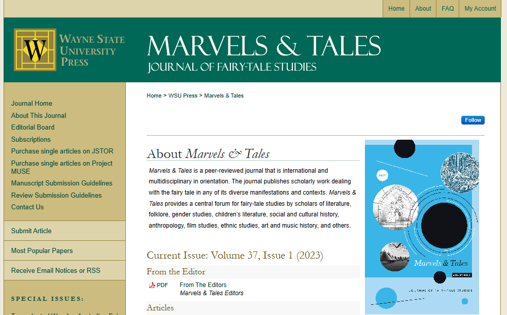 Marvels & Tales-Journal of Fairy-Tale Studies