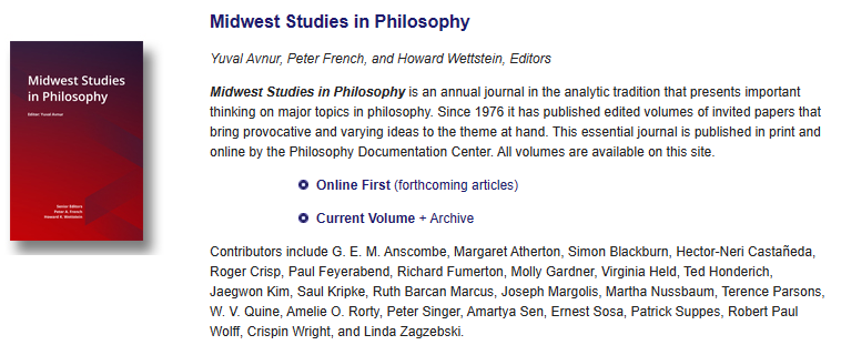 Midwest Studies in Philosophy