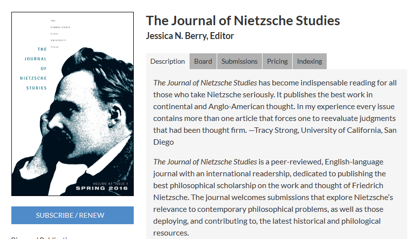 Journal of Nietzsche Studies