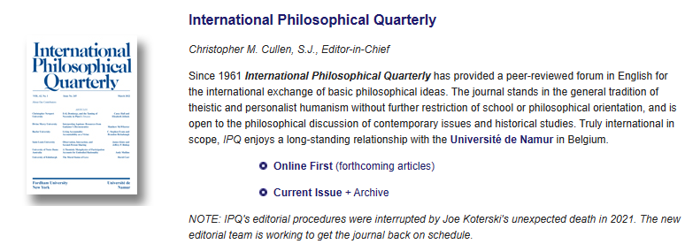 International Philosophical Quarterly